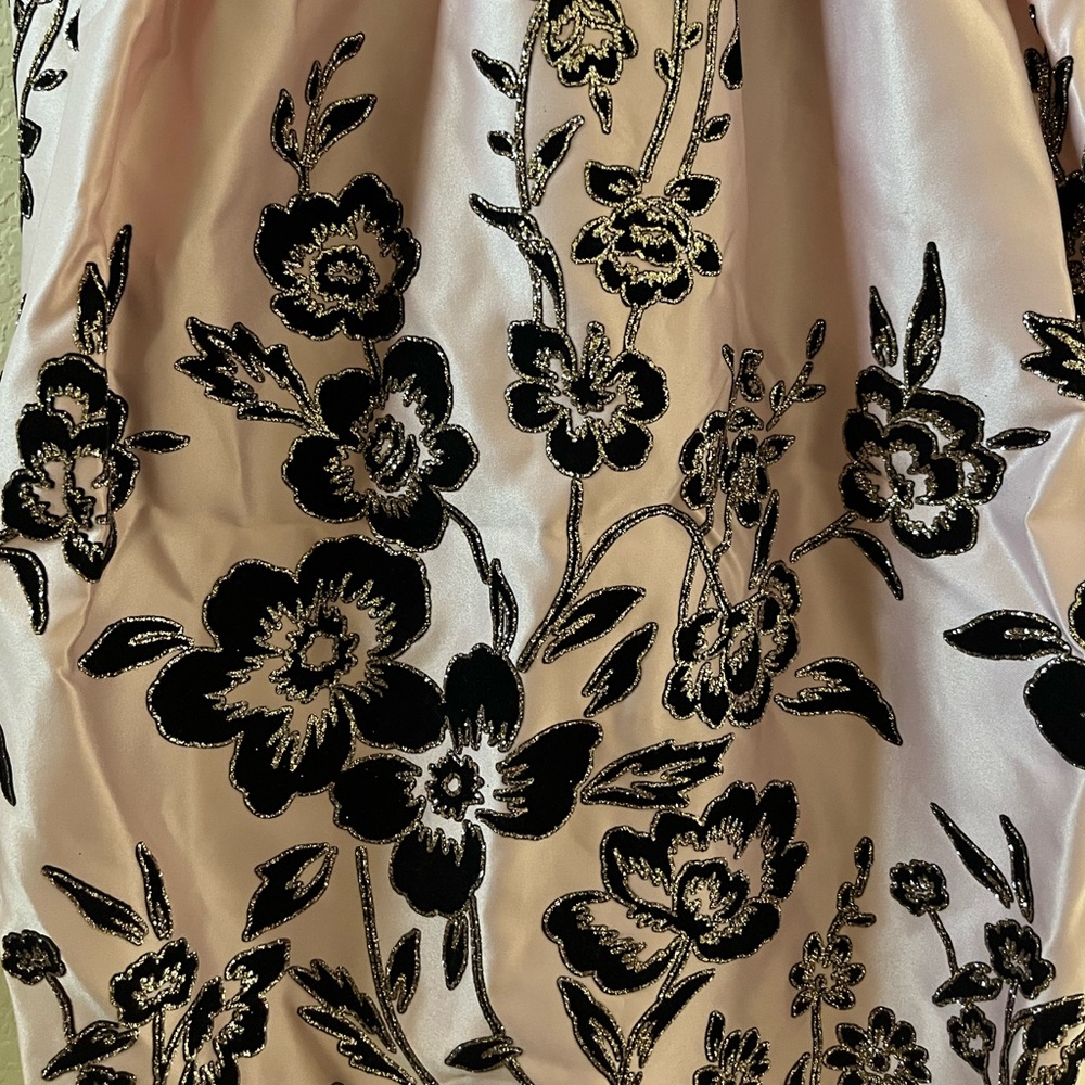 Rare Editions Girls Party Dress | Size 14 | Velvet & Satin | Rose Gold Glitter - Picture 4 of 17